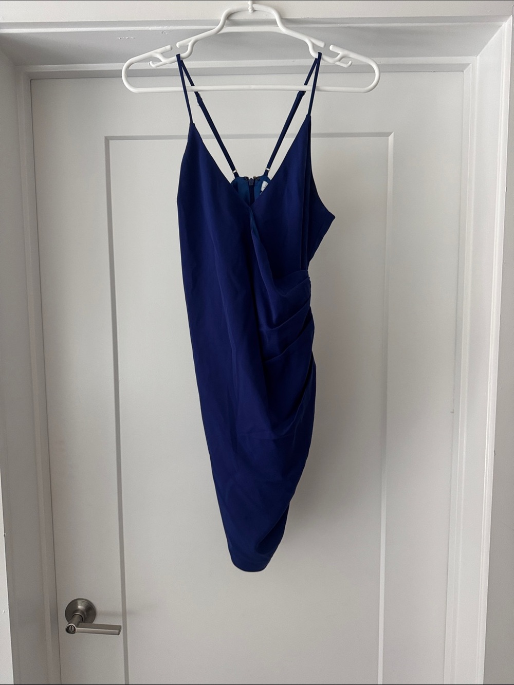 Lovers + Friends Royal Blue Draped Slip Dress